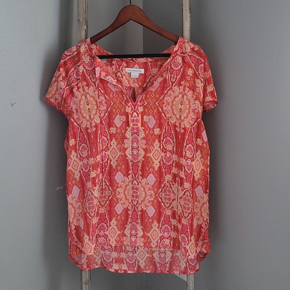 Liz Claiborne short sleeve blouse